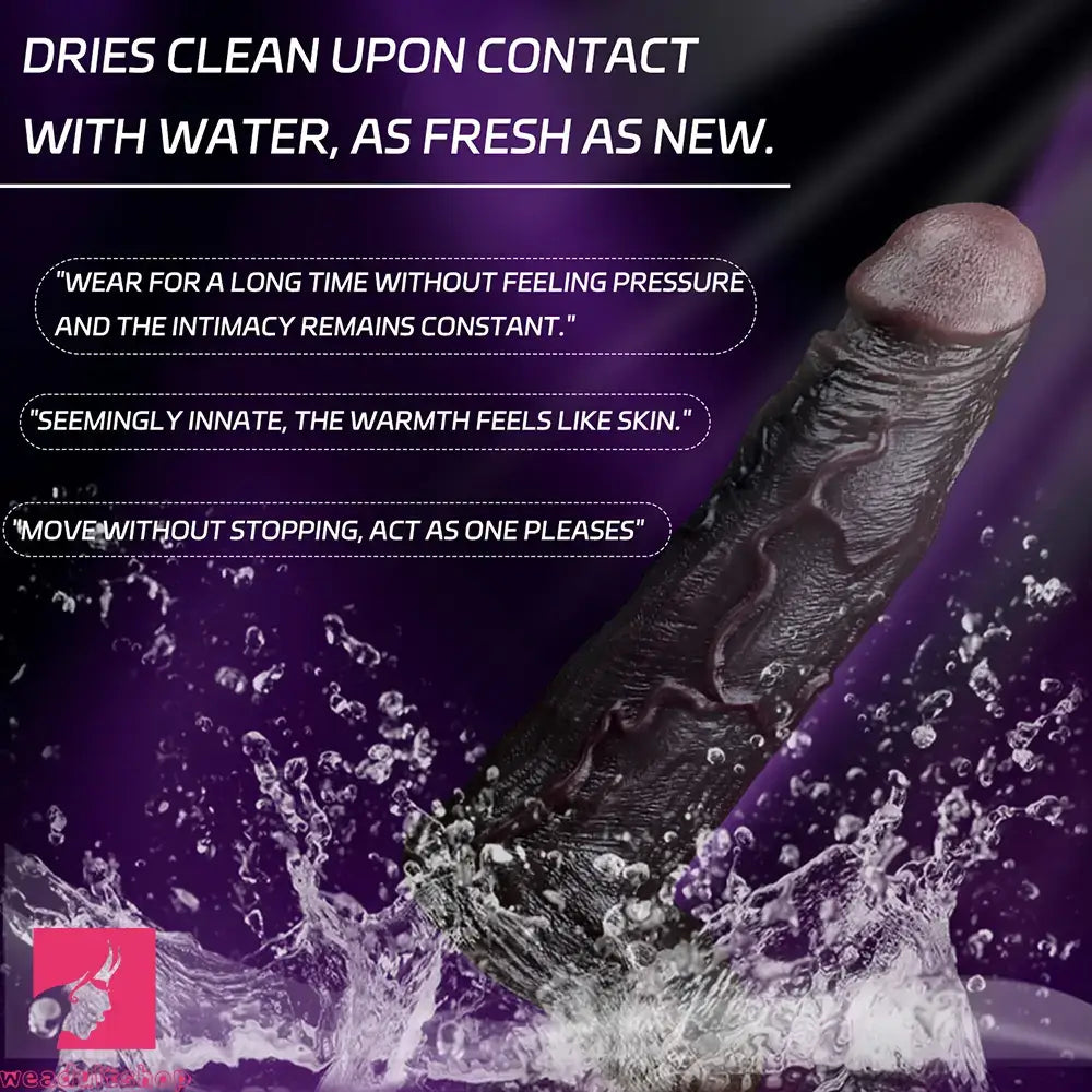 6.3in Vibrating Silicone Dildo Sleeve Lock Sperm Excellent Elasticity Sleeve