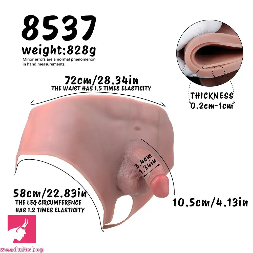 4.13in Realistic Small Solid Dildo Panty For Lesbian Vaginal Opening Relief Toy