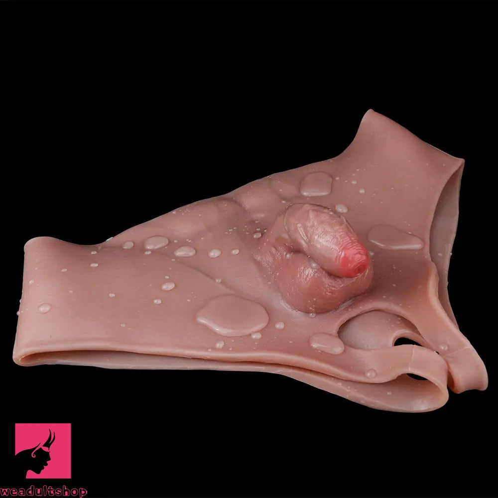 4.53in Realistic Small Solid Dildo Panty Vaginal Opening Bilateral Wellness Toy