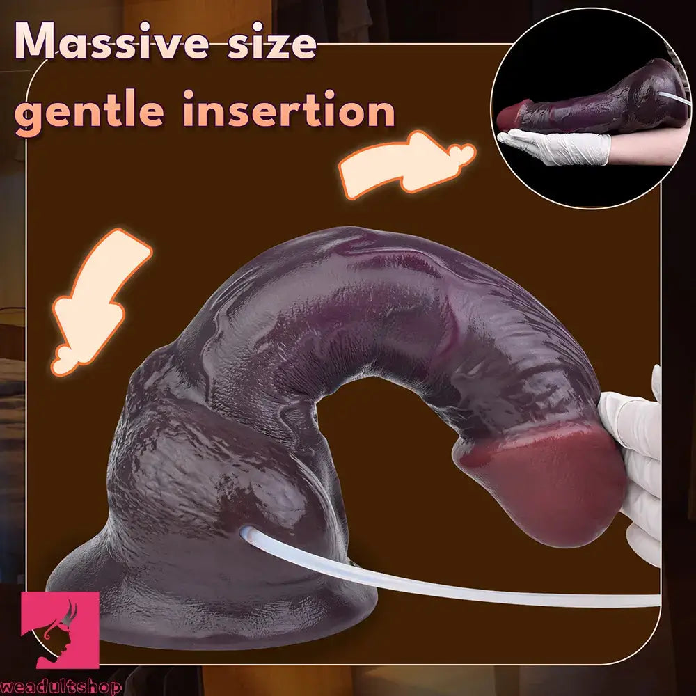 11.77in Dual Density Ejaculating Big Real Dildo Perfect For Hands-Free Play