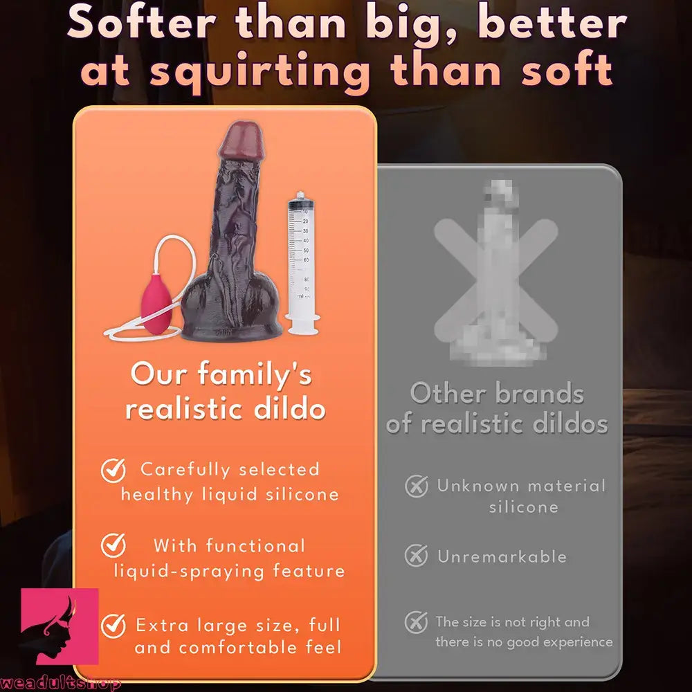 11.77in Dual Density Ejaculating Big Real Dildo Perfect For Hands-Free Play
