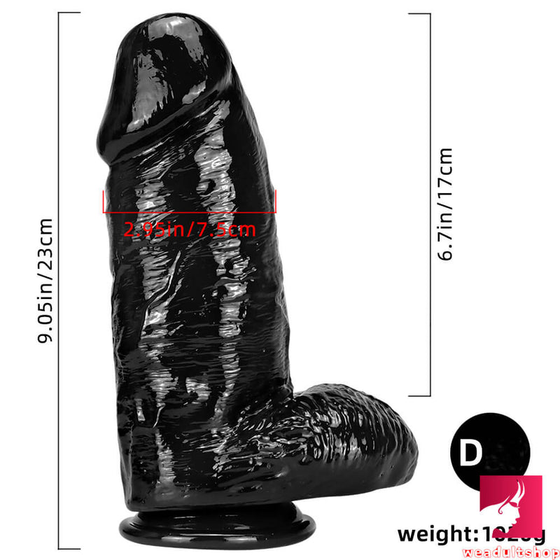 10.43in 10.03in 9.05in Big Black Anal Thick Dildo For Women Men