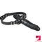 7.68in Real Penis Mouth Gag Face Dildo With Leather Strap