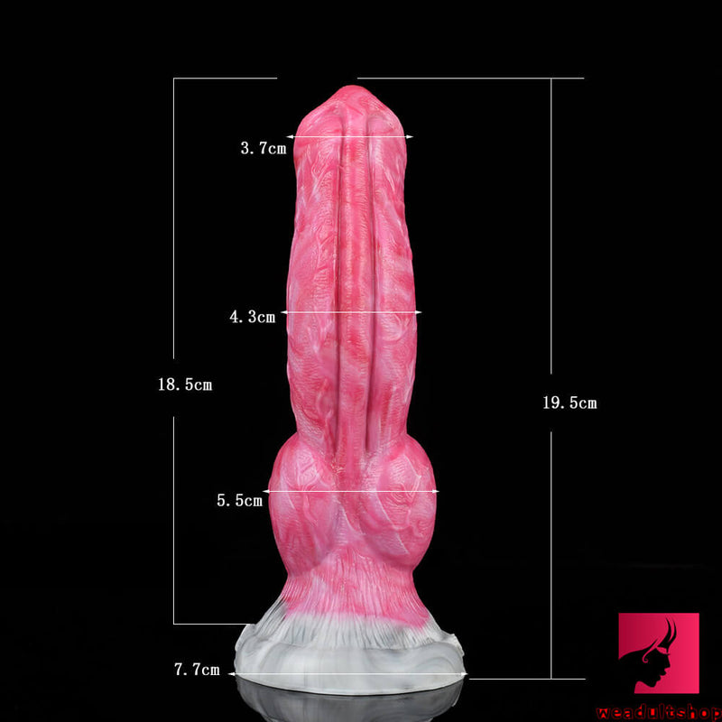 7.67in Premium Animal Dog Silicone Dildo Odd Chihuahua Penis