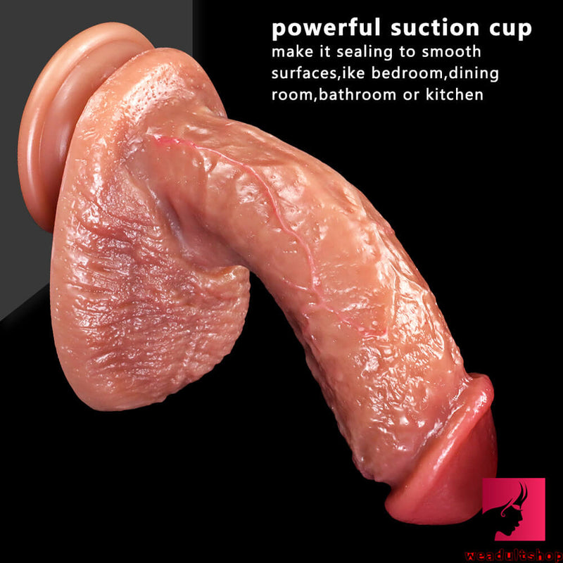 7.67in Realistic Soft Dual Density Silicone Dildo For Masturbation