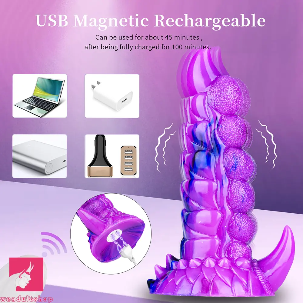 8.26in Tentacle Vibrating Remote Control Dildo Erotic Stimulation Feeling