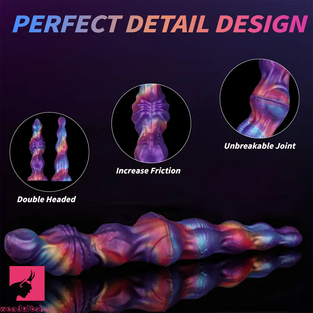 13.38in Dual Heads Knot Silicone Big Long Monster Dildo For Cock Toy