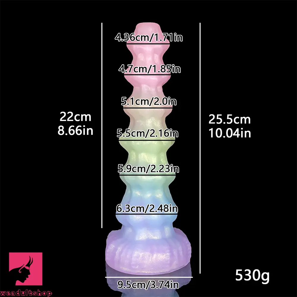 10.04in Monster Silicone Big Odd Dildo Anal Clit Expansion Sex Cock