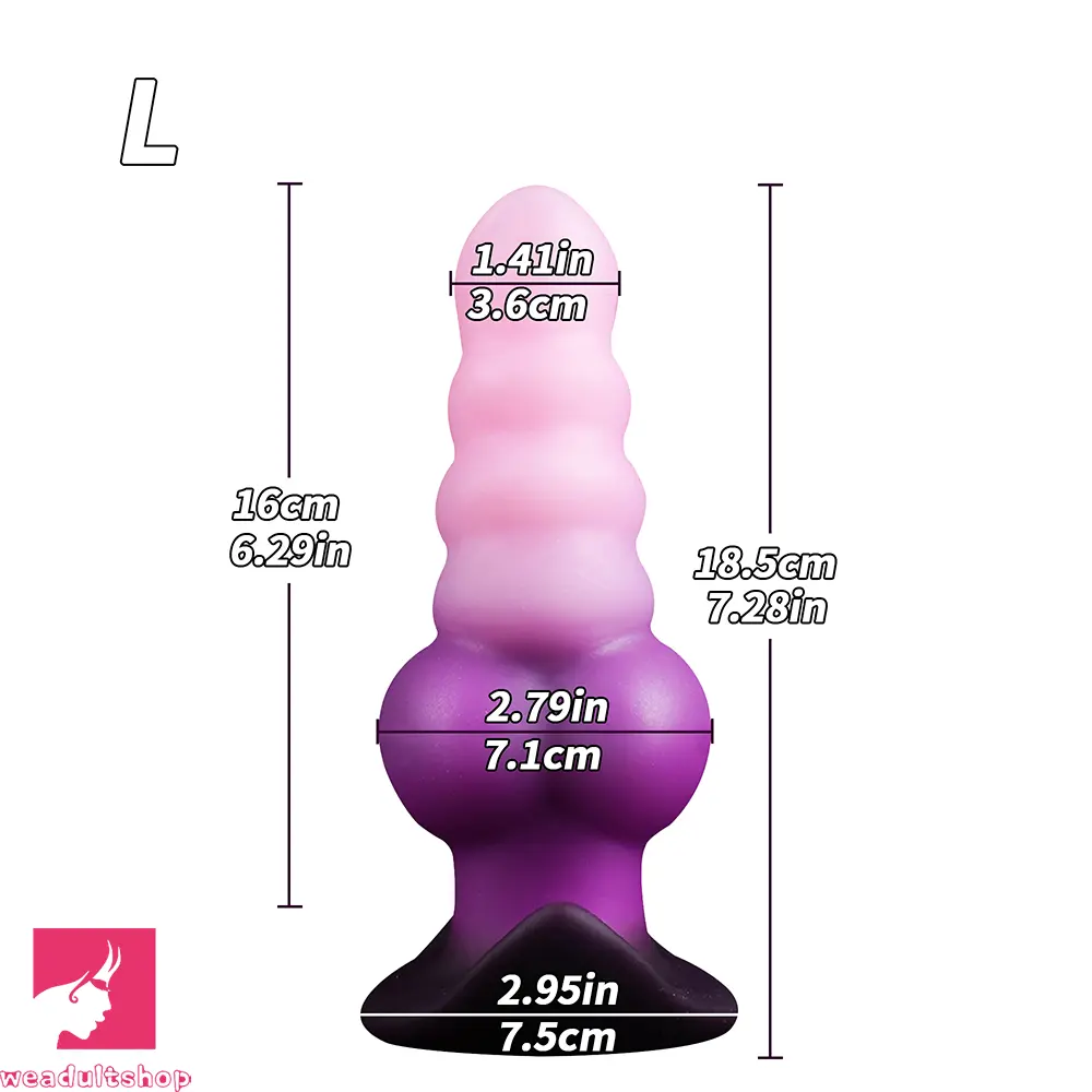 5.3in 6.3in 7.28in Anal Beads Wearable Silicone Dildo For Adult Love Toy