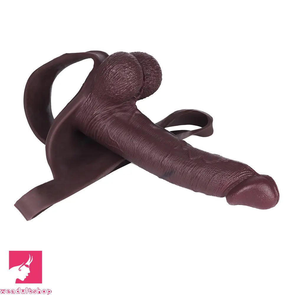 10.03in Hollow Strap on Dildo Panty Big Wearable Cock Dildo For Feeling