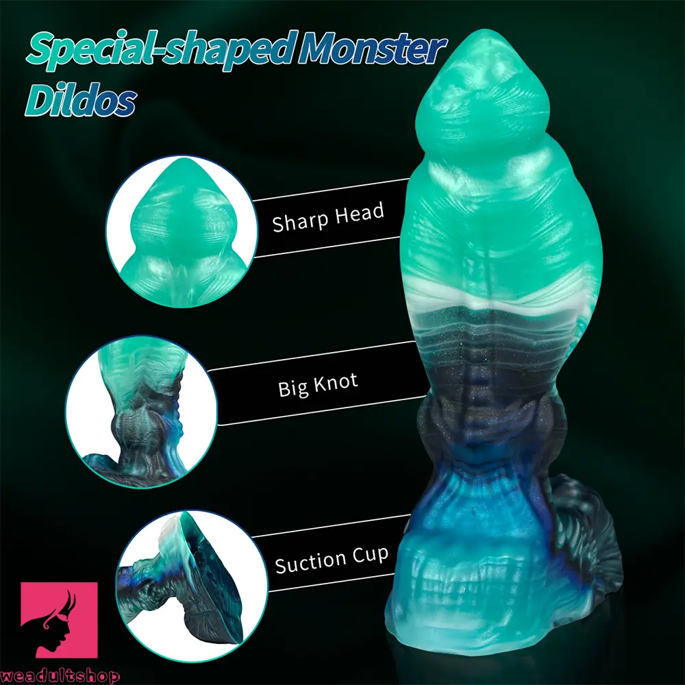 6.49in Fantasy Creature Knot Silicone Dildo with Suction Cup Feeling Toy