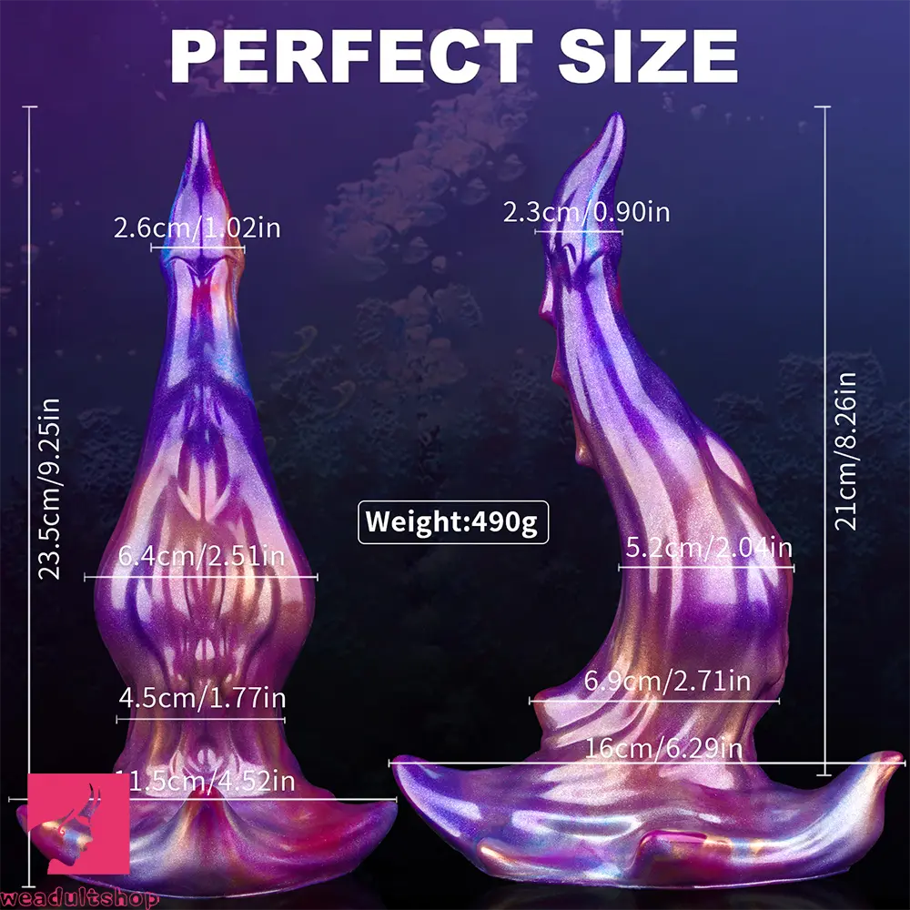 9.25in Knot Monster Silicone Dildo For G-Spot & Anal Stimulation Female