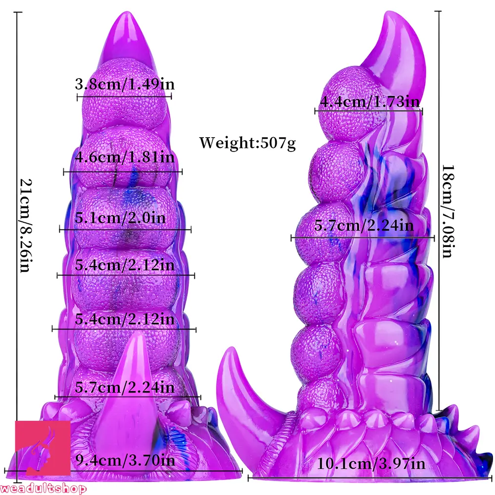 8.26in Tentacle Vibrating Remote Control Dildo Erotic Stimulation Feeling