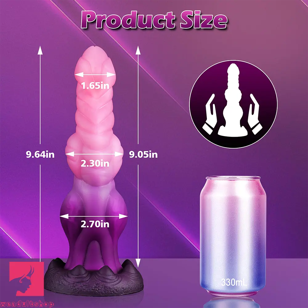 9.64in Knot Monster Silicone Big Soft Dildo For Immersive Experience Toy