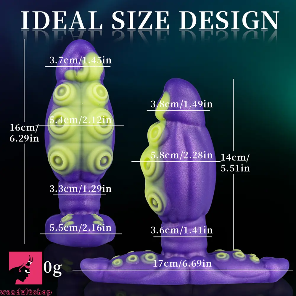 6.29in Tentacle Fantasy Creature Silicone Soft Dildo Vestibular Dilator