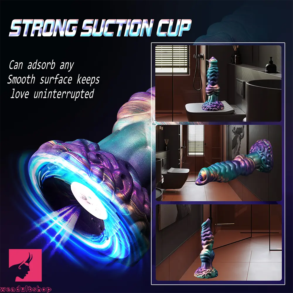 10.3in Monster Knot Thrusting Vibrating Fantasy Odd Stretching Cock Dildo