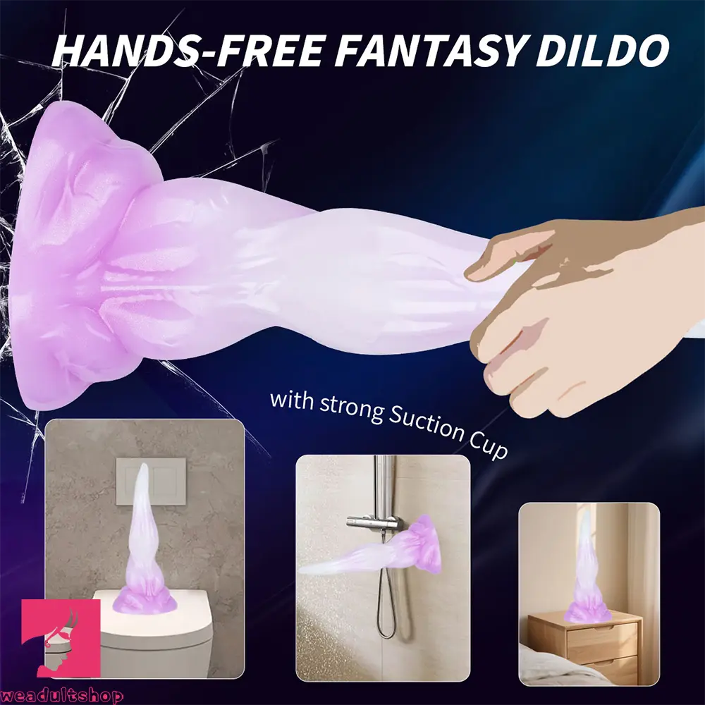 8.07in Fantasy Animal Monster Silicone Big Dildo with Suction Cup Toy