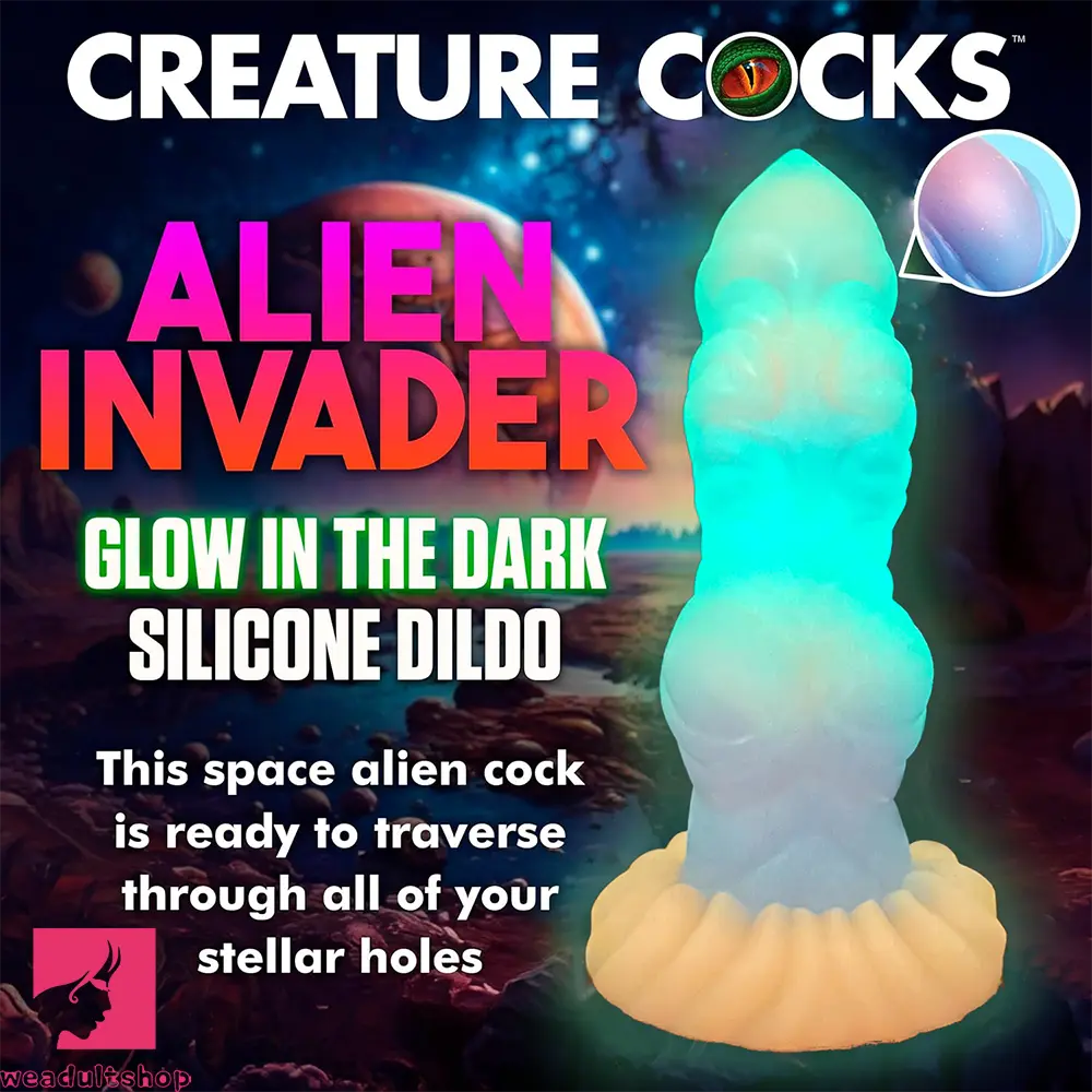 8.26in Creature Knot Silicone Fantasy Luminous Flexible Feeling Dildo