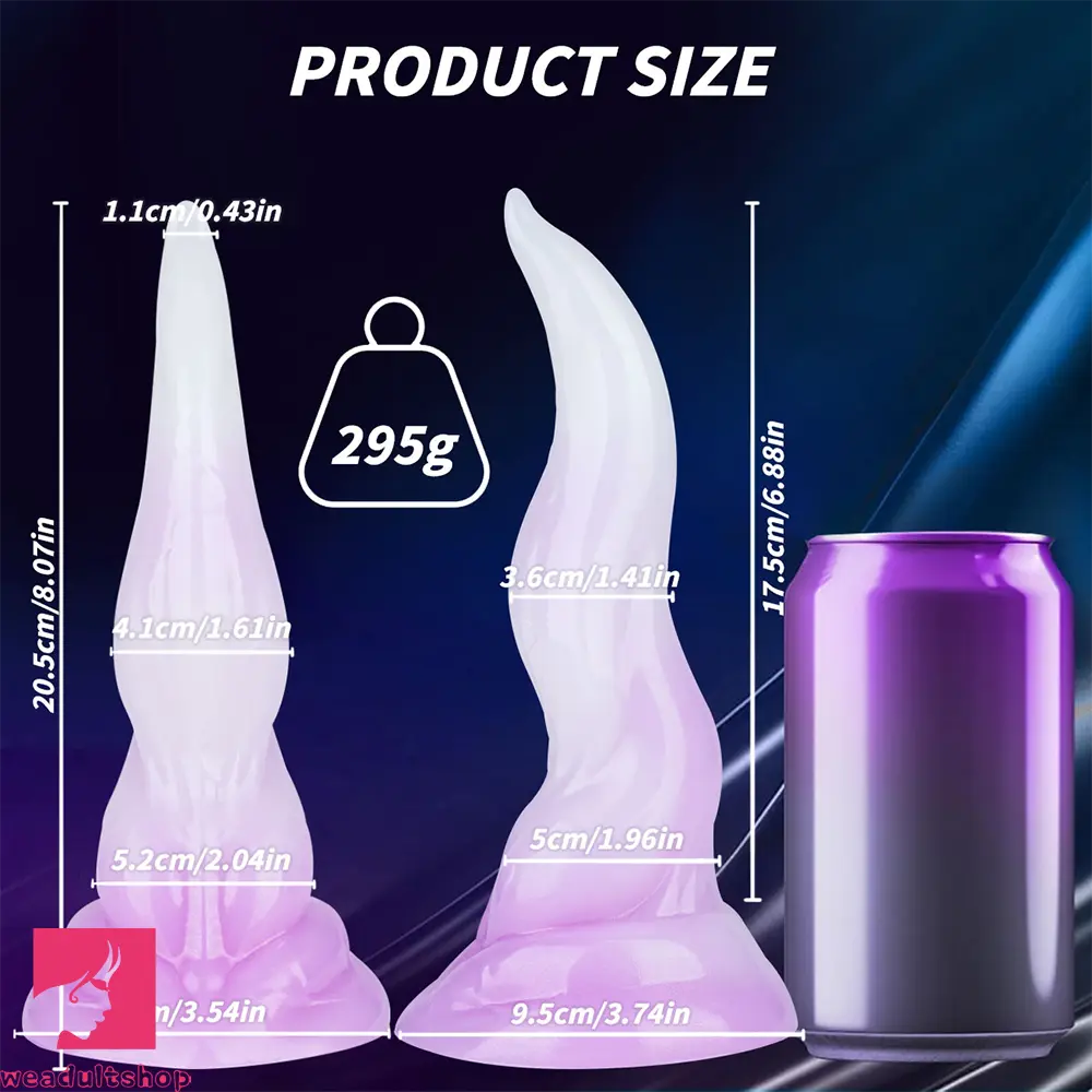 8.07in Fantasy Animal Monster Silicone Big Dildo with Suction Cup Toy