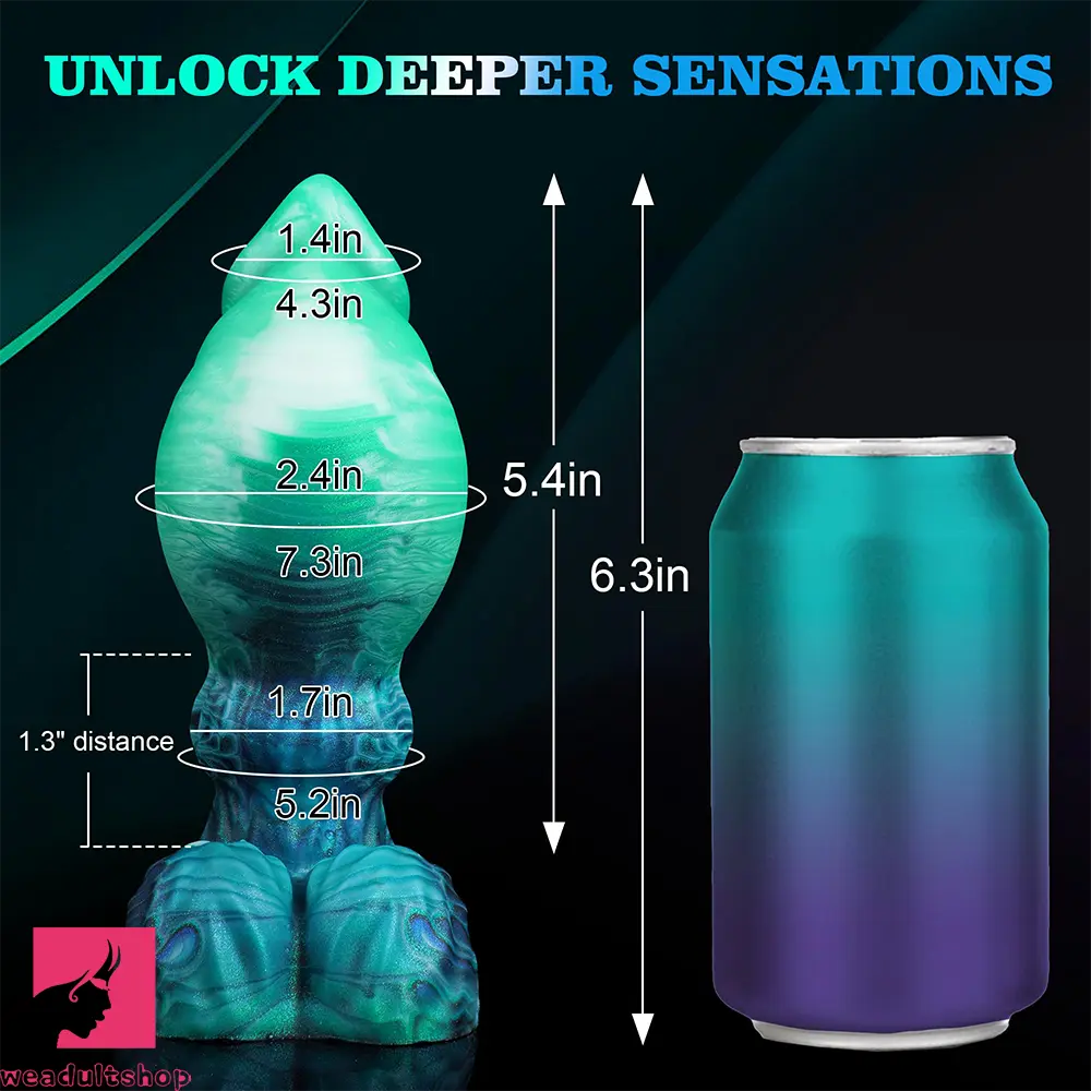 6.49in Fantasy Creature Knot Silicone Dildo with Suction Cup Feeling Toy