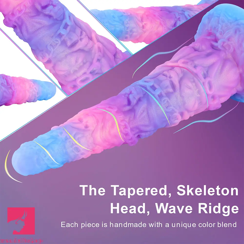 15.43in Huge Fantasy Monster Skeleton Wave Ridge Dildo Feeling Sex Toy