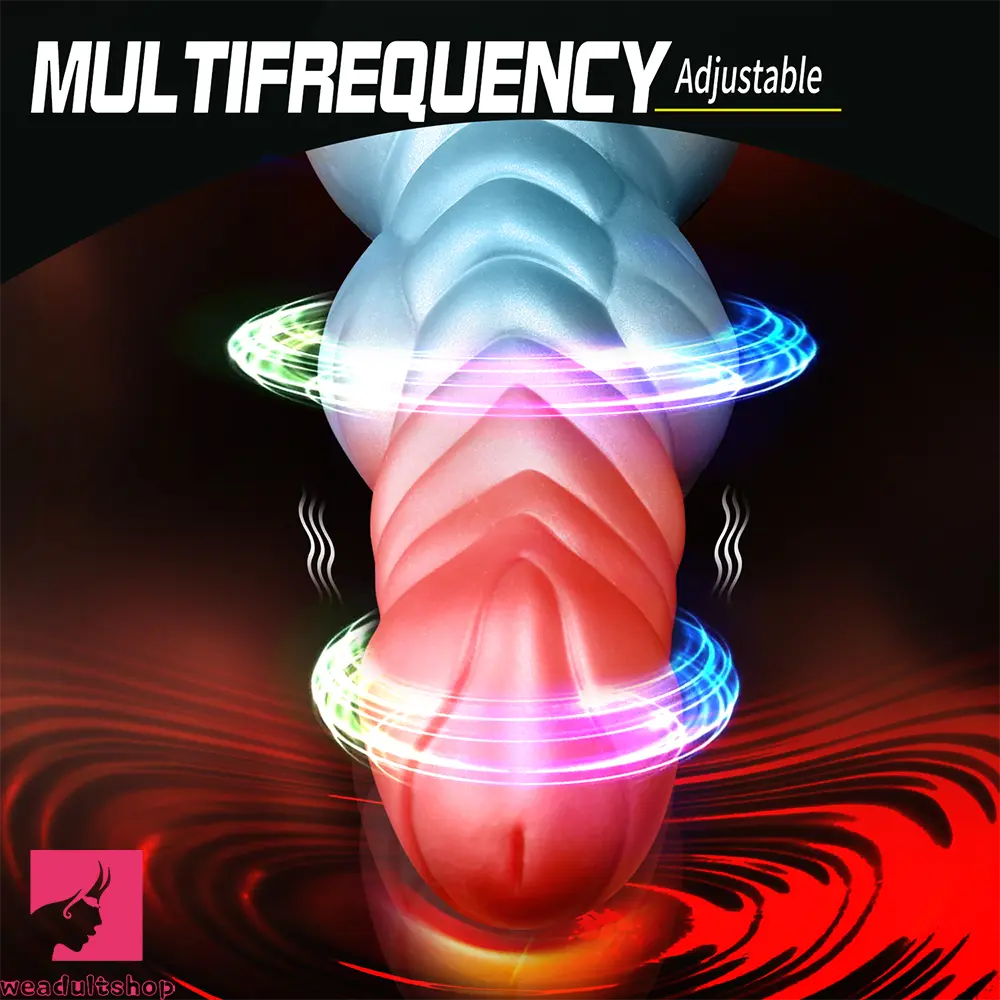 9.84in Auto Vibrating Telescopic Heating Shock Monster Remote Dildo