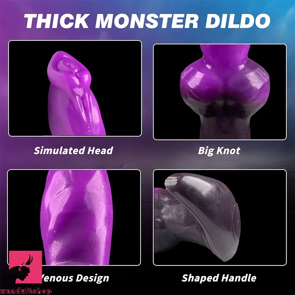 6.69in Monster Knot Inflatable Dildo For Anal Vaginal Knot Massage Toy