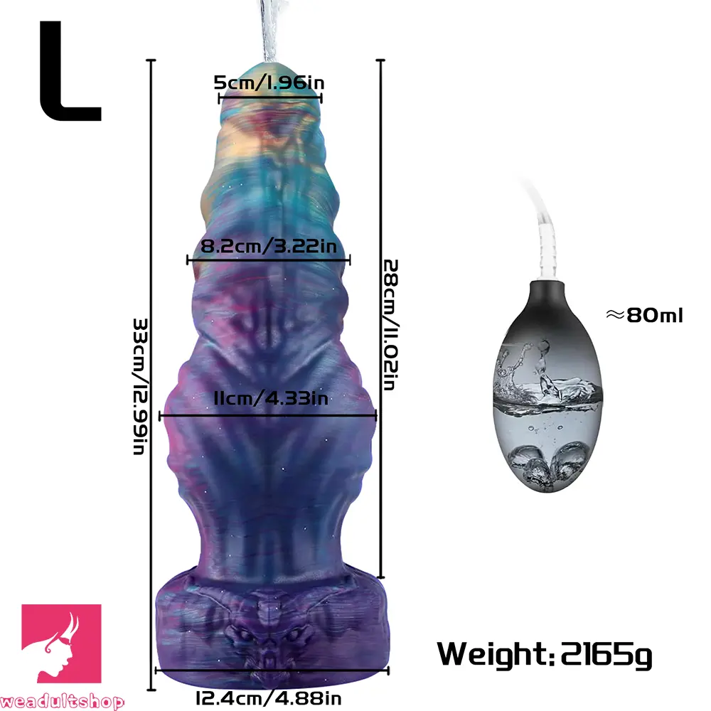 8.26in 10.62in 12.99in Monster Knotted Silicone Big Soft Cumming Dildo