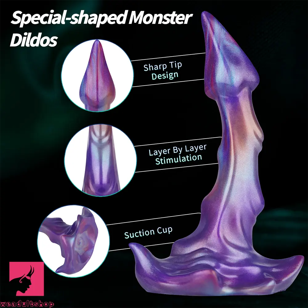 8.26in Monster Big Silicone Dildo Suction Cup Base For Hands-Free Sex