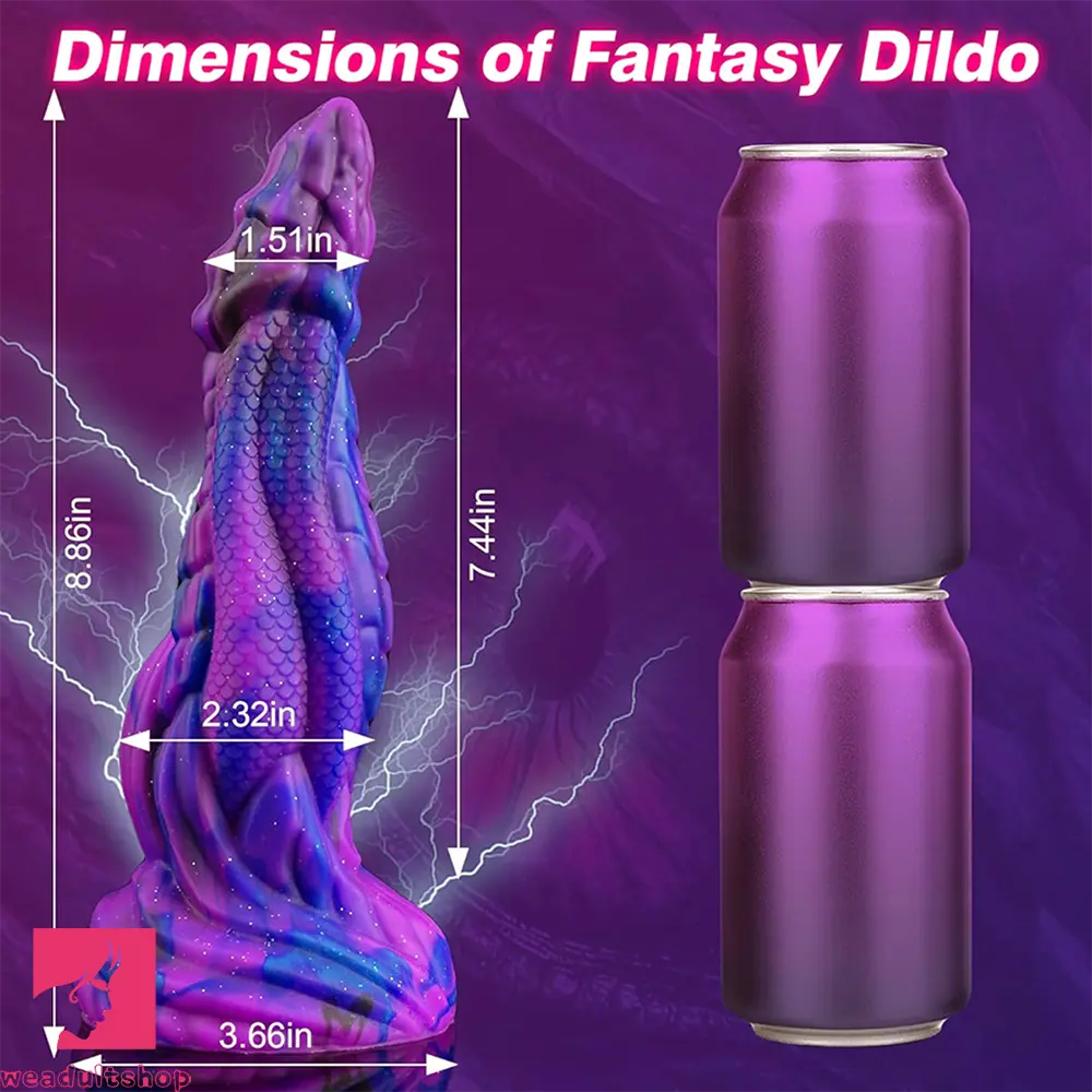 8.86in Dragon Creature Big Cock Silicone Dildo Pleasure Cock Love Toy