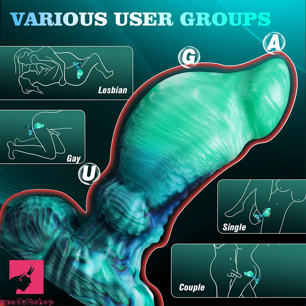 6.49in Fantasy Creature Knot Silicone Dildo with Suction Cup Feeling Toy