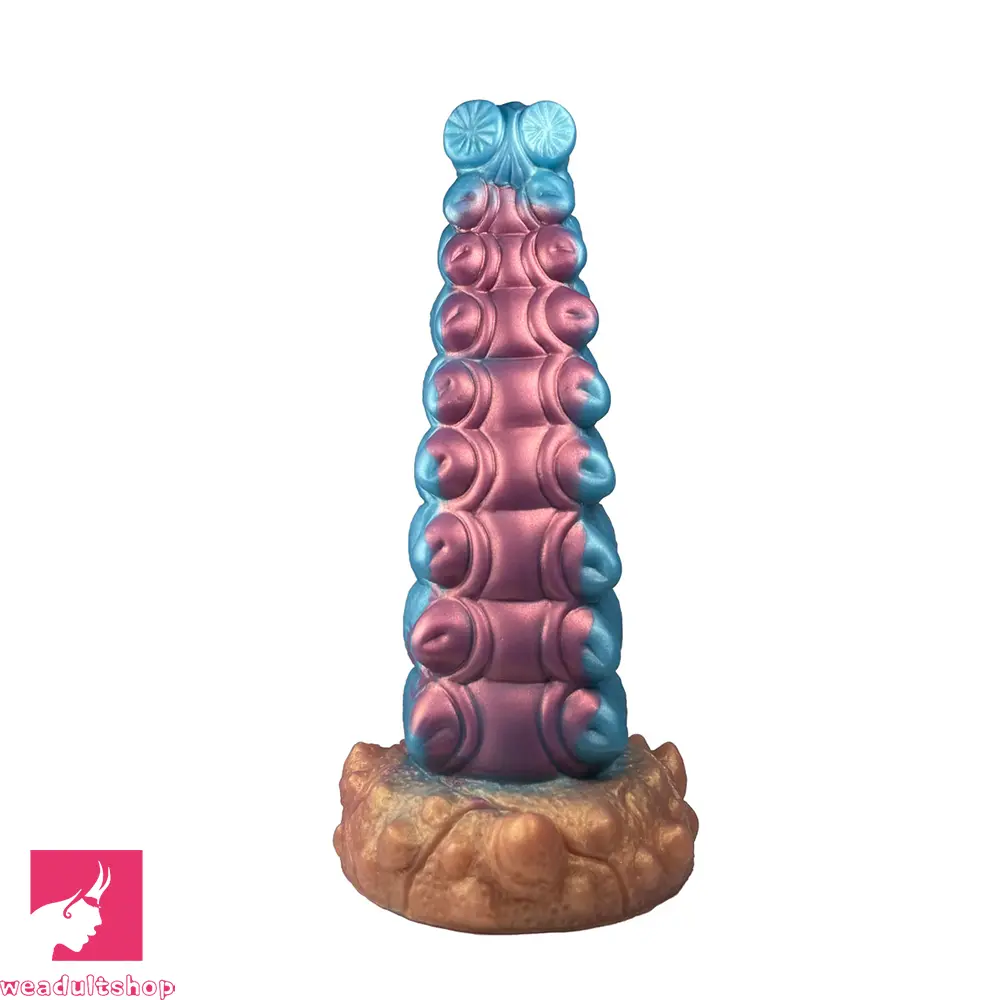 7.87in Tentacle Caterpillar Penis Fantasy Silicone Soft Dildo For Massage