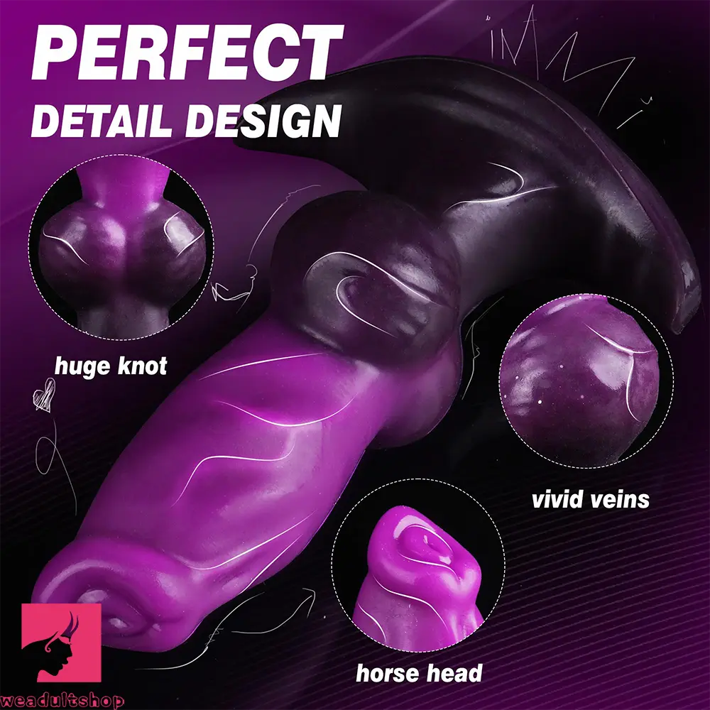 6.69in Monster Knot Inflatable Dildo For Anal Vaginal Knot Massage Toy
