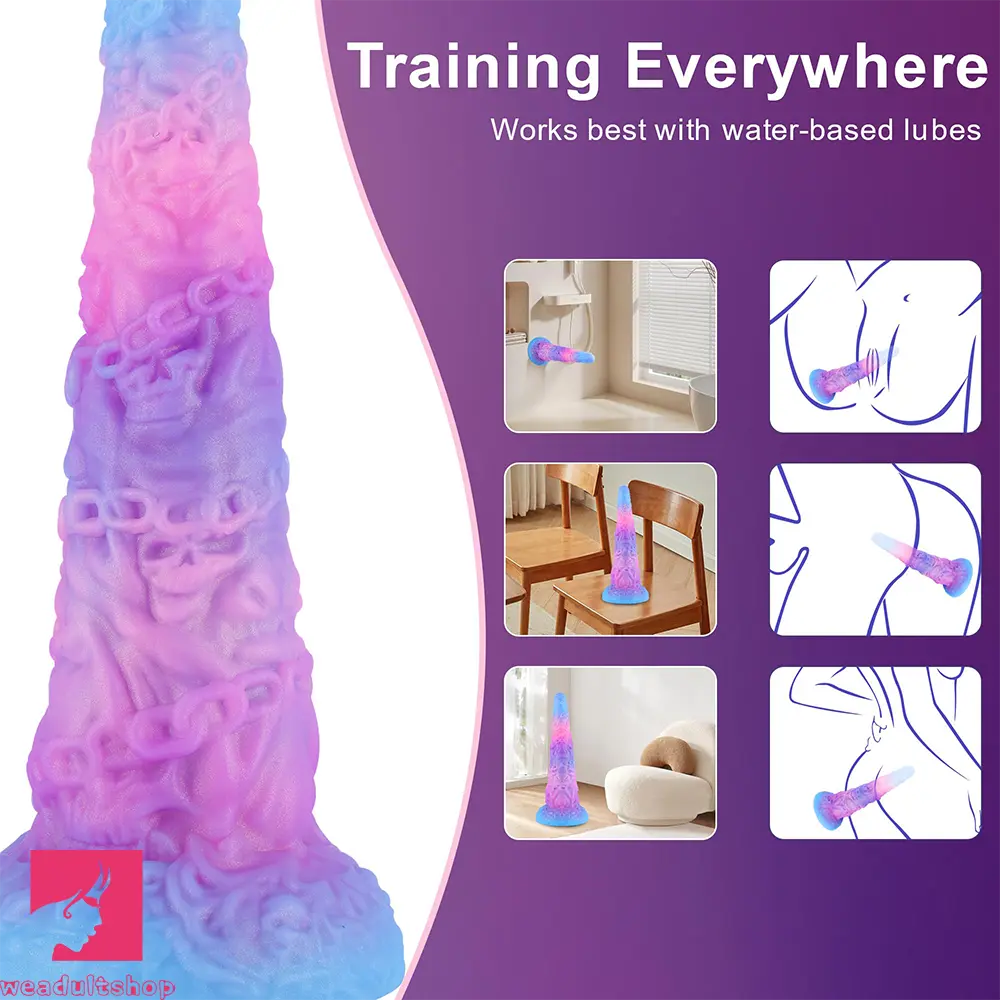 15.43in Huge Fantasy Monster Skeleton Wave Ridge Dildo Feeling Sex Toy