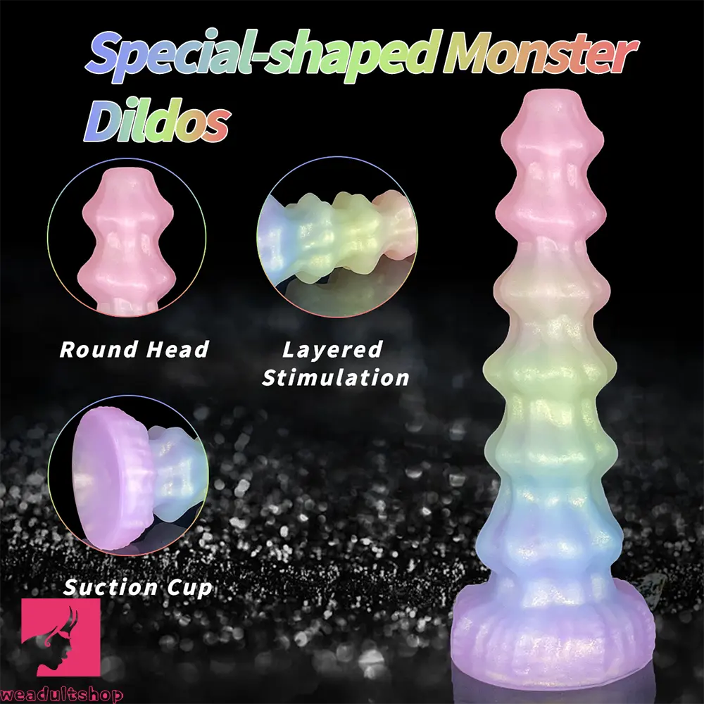 10.04in Monster Silicone Big Odd Dildo Anal Clit Expansion Sex Cock