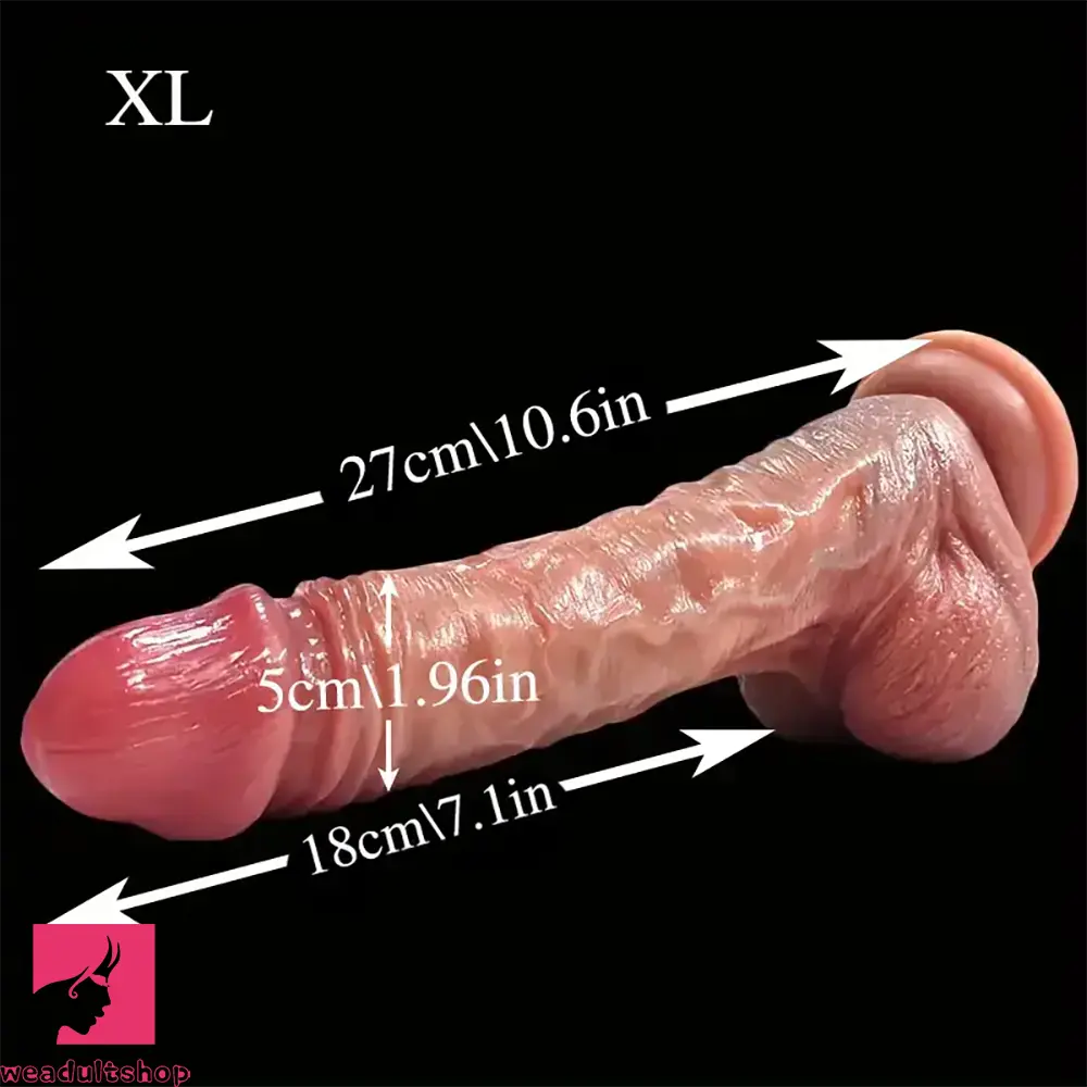 7.09in 8.46in Lifelike Foreskin Uncut Silicone Soft Sliding Skin Dildo Weadultshop