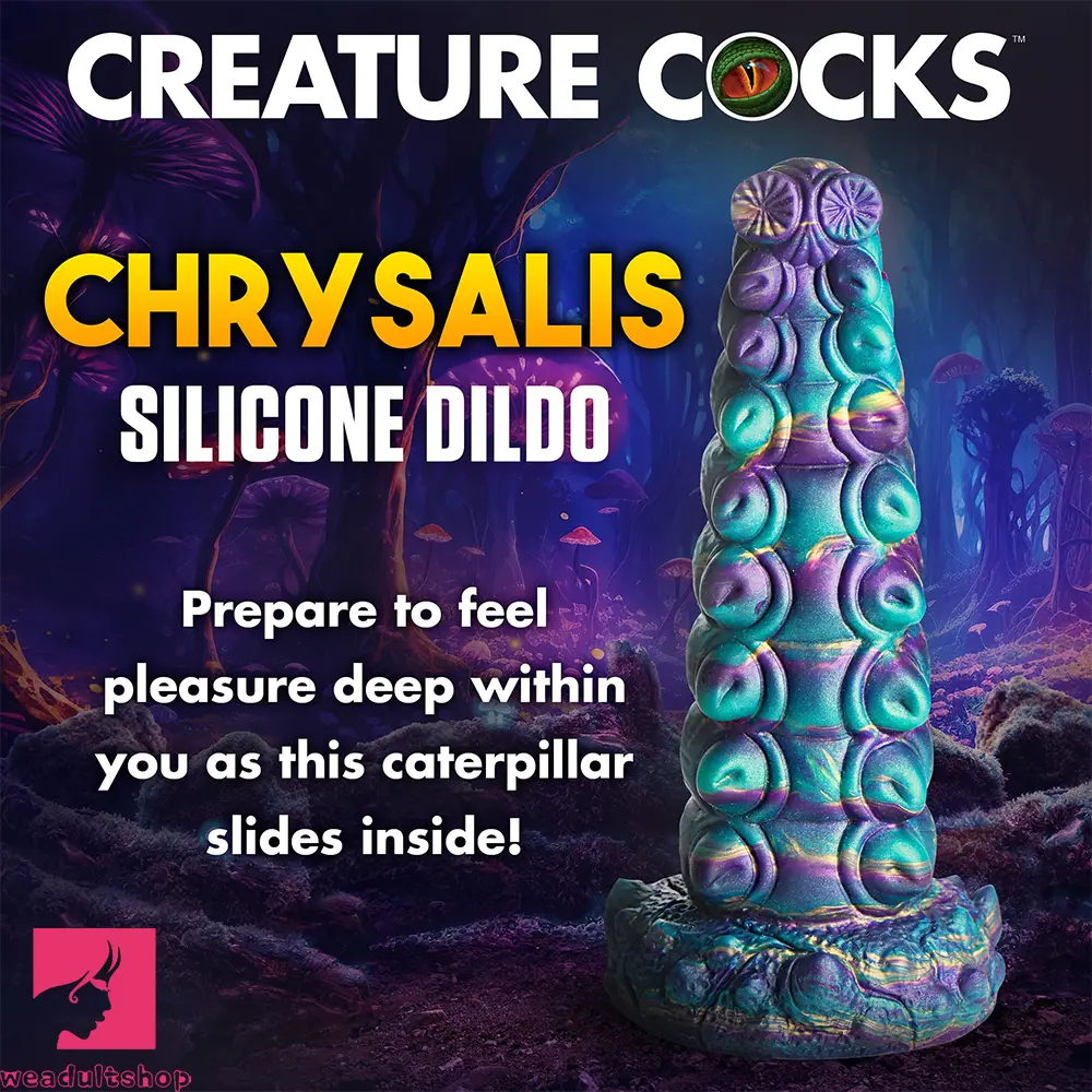 7.87in Tentacle Caterpillar Penis Fantasy Silicone Soft Dildo For Massage