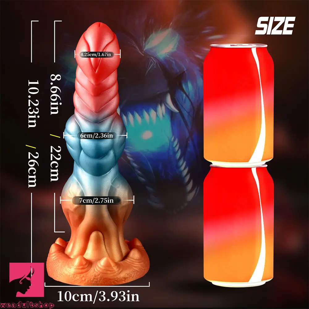 9.84in Auto Vibrating Telescopic Heating Shock Monster Remote Dildo