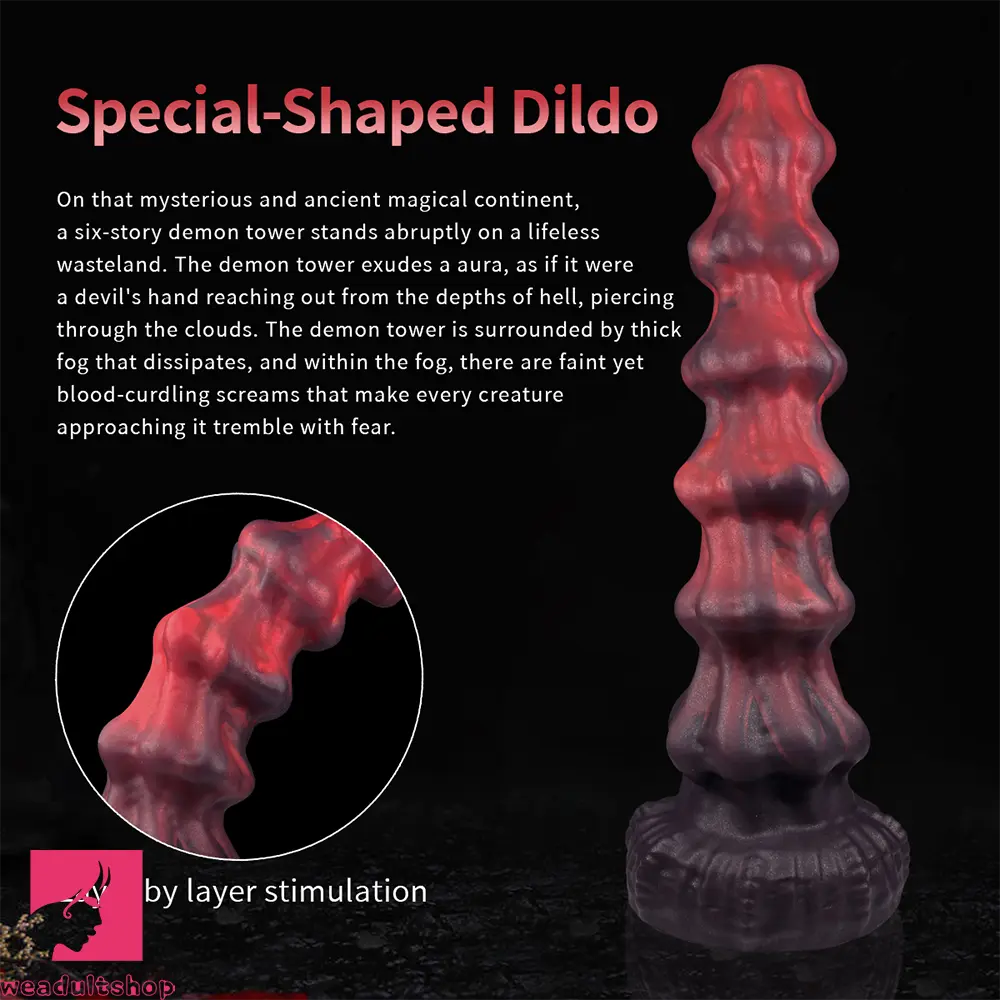 10.04in Monster Silicone Big Odd Dildo Anal Clit Expansion Sex Cock