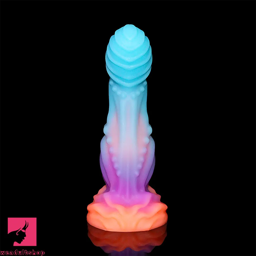 8in Luminous Fantasy Silicone Soft Big Dildo Manual Climax Bed Cock Love