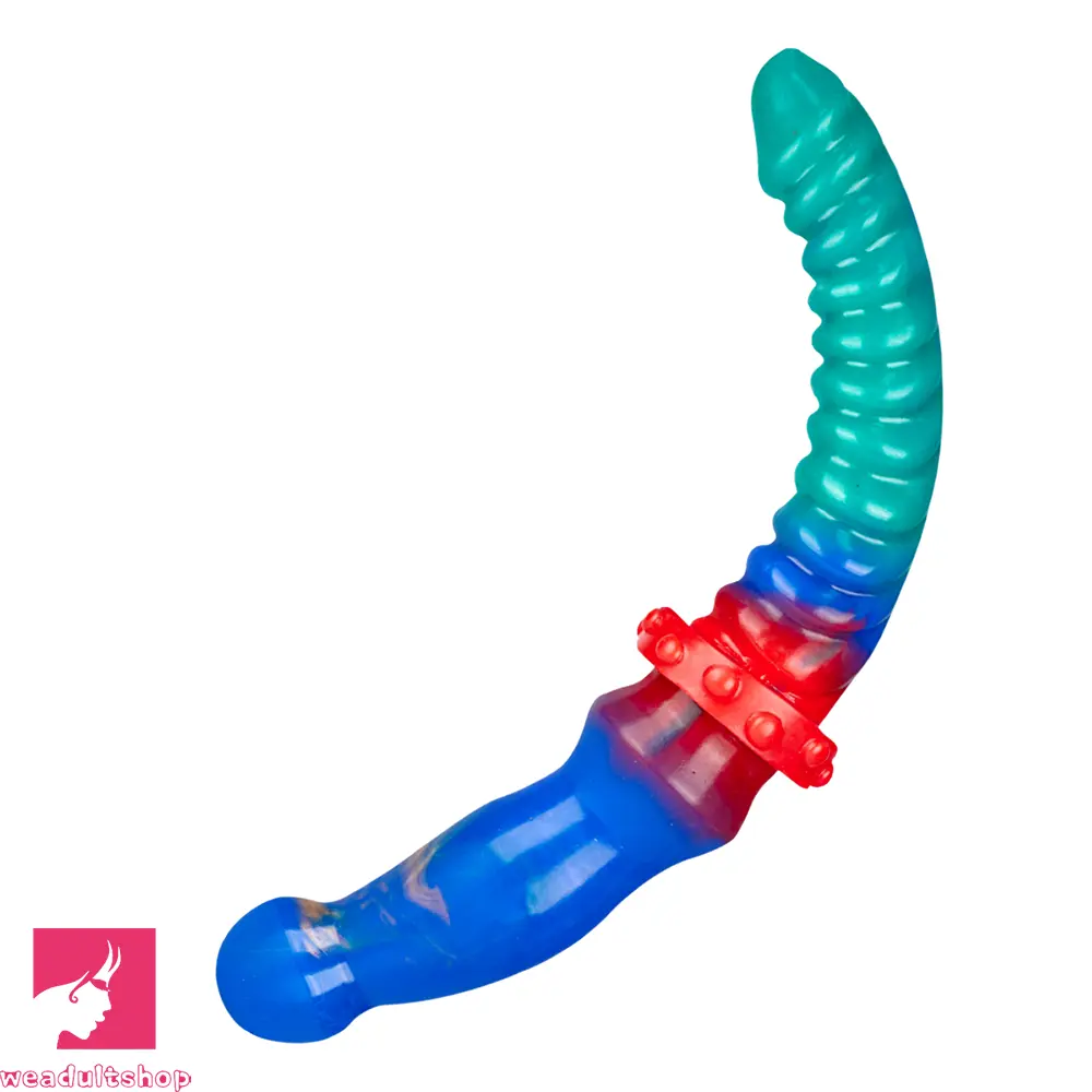 13.97in Dual Heads Silicone Big Long Knot Dildo Pleasure Feeling Toy