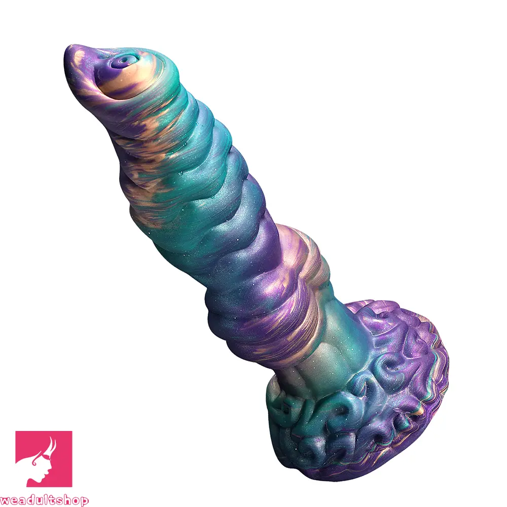 10.3in Monster Knot Thrusting Vibrating Fantasy Odd Stretching Cock Dildo