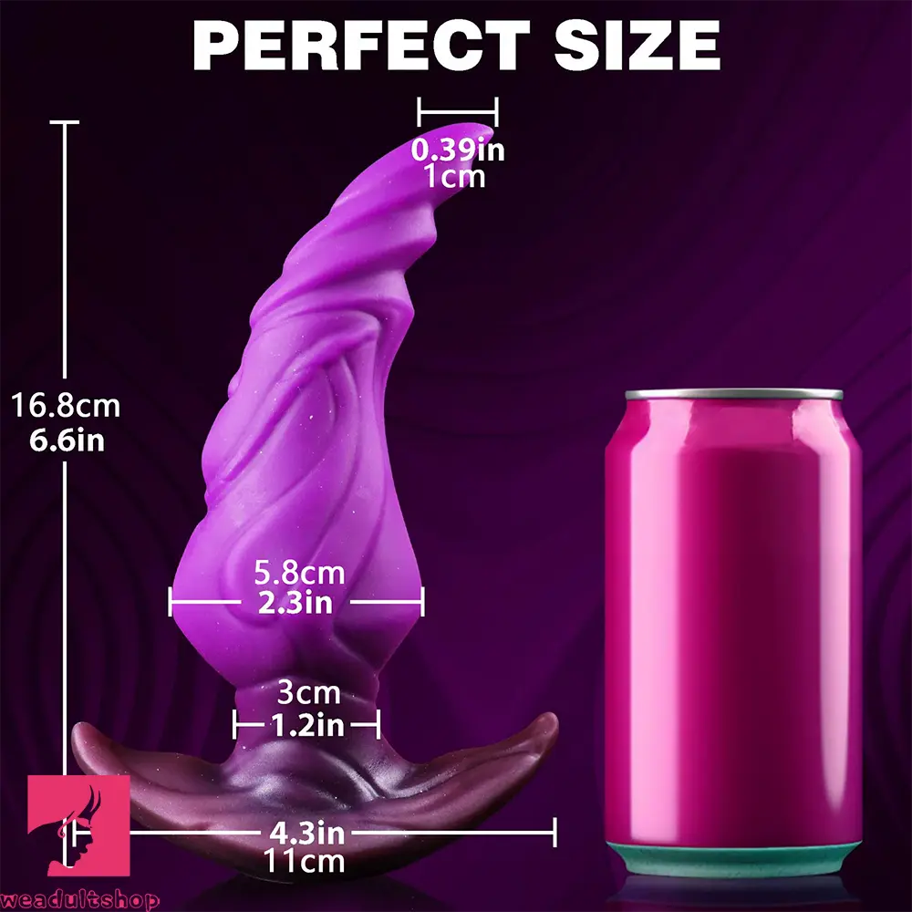 6.6in Pointy Head Thick Knot Wearable Anal Plug Dildo Adult Playtime