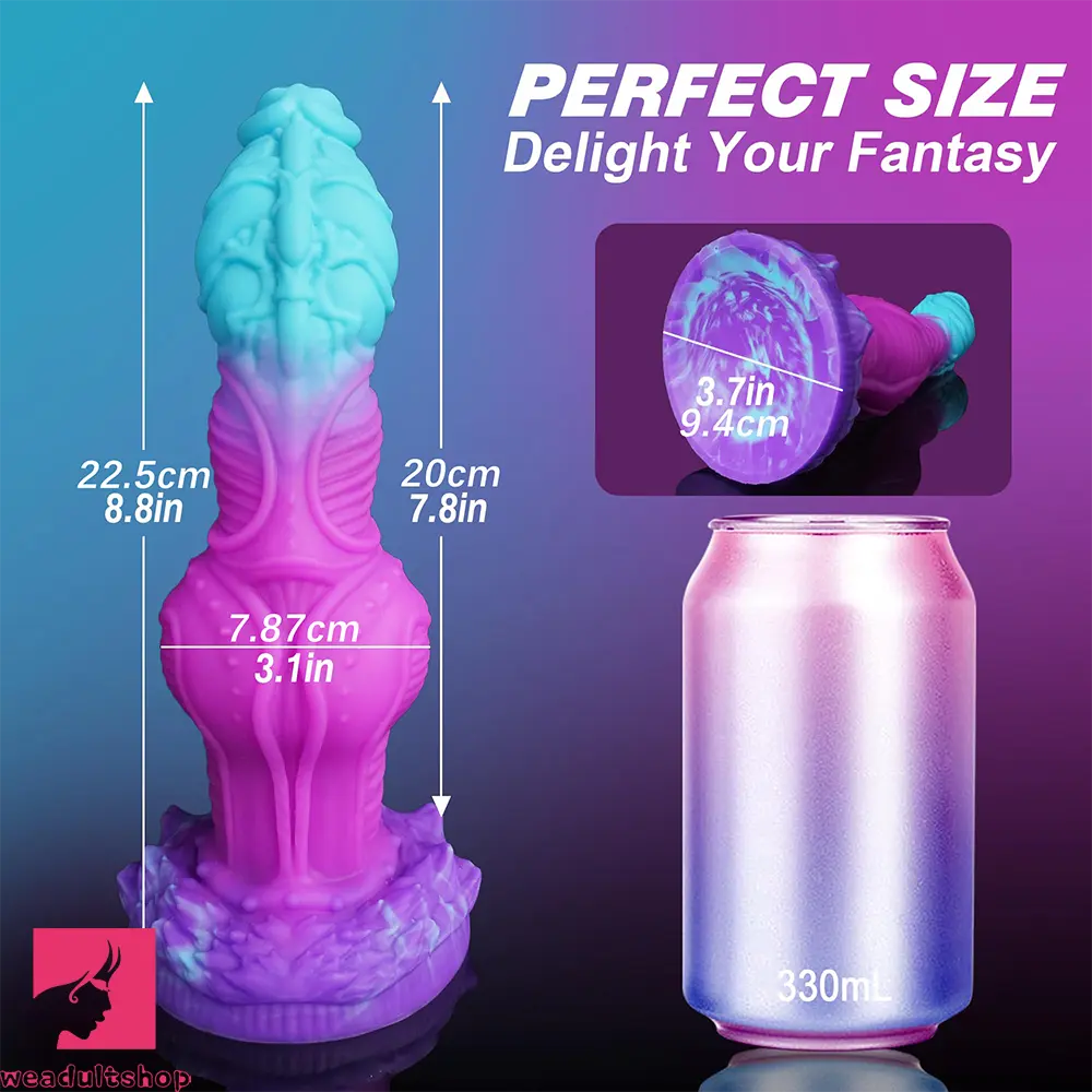 8.8in Fantasy Knot Monster Soft Cock Manual Masturbation Anal Dildo