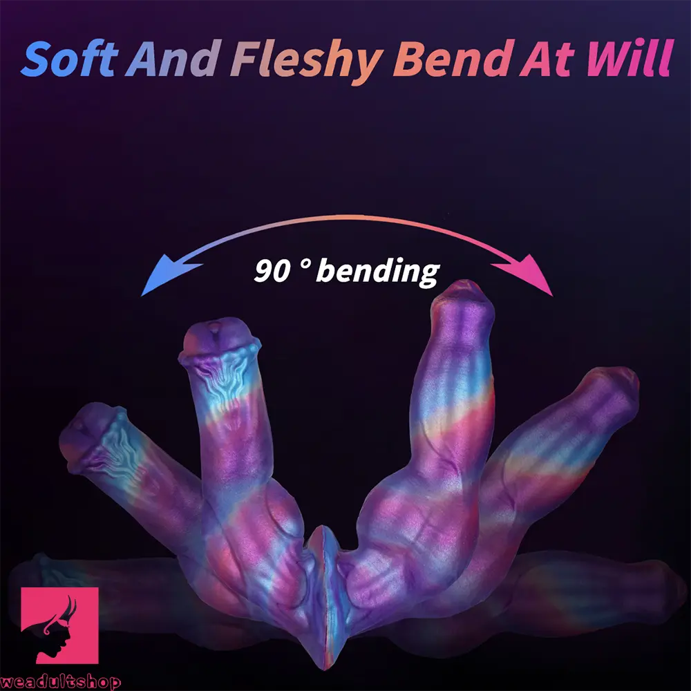 13.77in Dual Sided Horse Dog Knot Silicone Dildo G Spot Stimulator Dildo