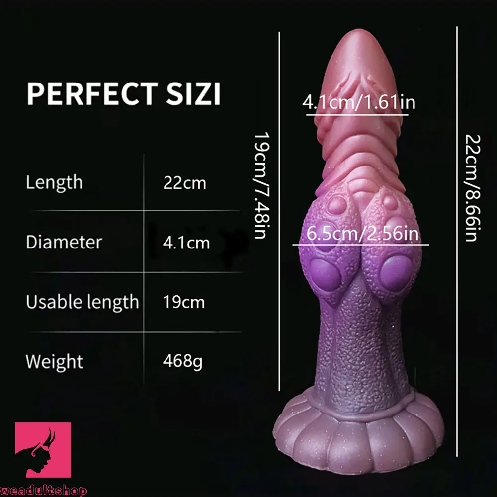 8.43in Monster Knot Silicone Soft Big Dildo Fantasy Odd Cock Love Cock