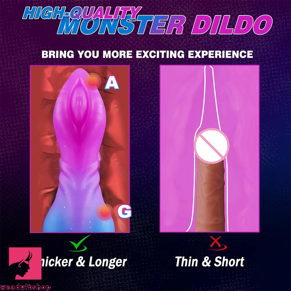 8.27in Monster Silicone Creature Knot Dildo For Hands-free Play Playtime