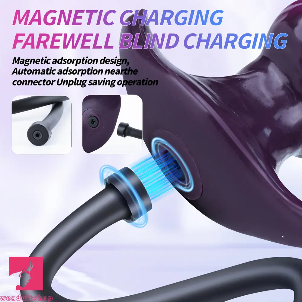 6.7in Magnetic Inflatable Knot Silicone Dildo G-spot Sex Toy For Penis