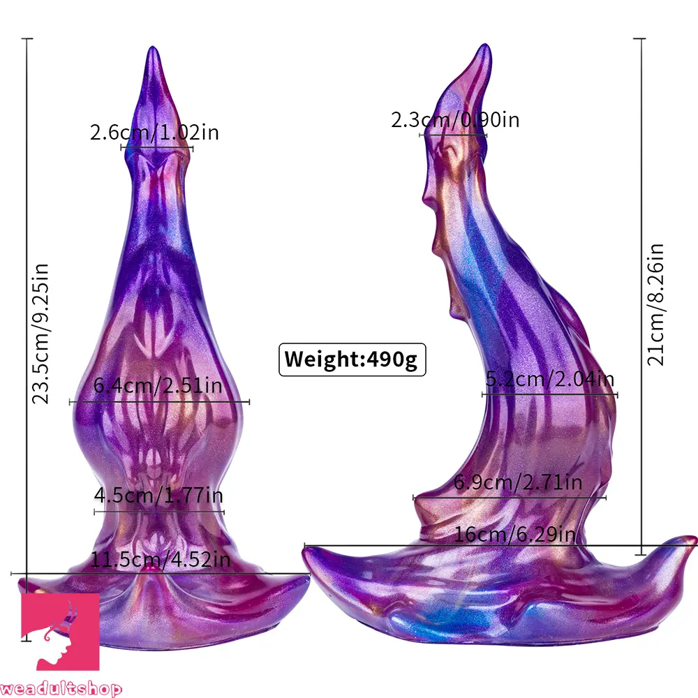 9.25in Knot Monster Silicone Dildo For G-Spot & Anal Stimulation Female