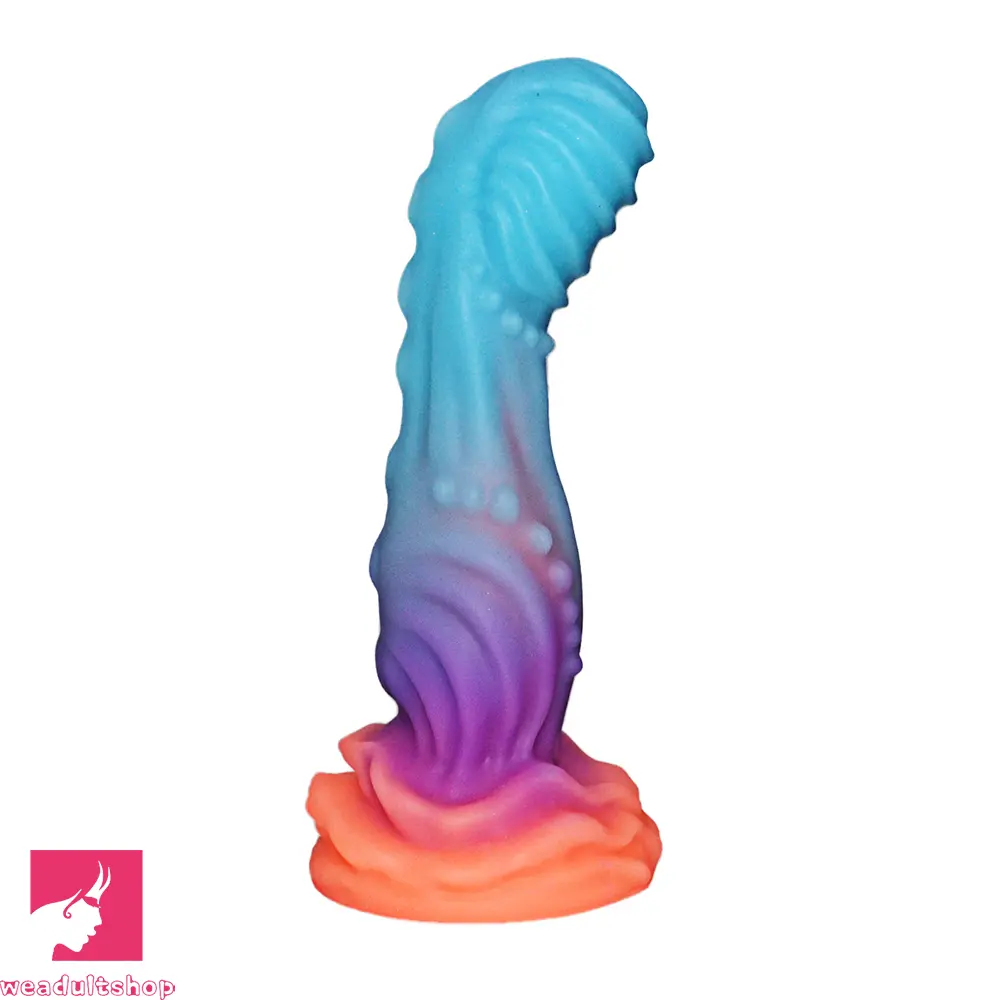 8in Luminous Fantasy Silicone Soft Big Dildo Manual Climax Bed Cock Love